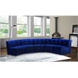Meridian Furniture Limitless Navy Velvet Modular 5 Piece Sectional