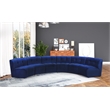 Meridian Furniture Limitless Navy Velvet Modular 6 Piece Sectional
