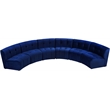 Meridian Furniture Limitless Navy Velvet Modular 6 Piece Sectional