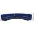 Meridian Furniture Limitless Navy Velvet Modular 6 Piece Sectional