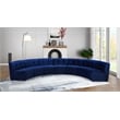 Meridian Furniture Limitless Navy Velvet Modular 7 Piece Sectional