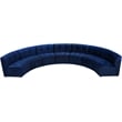 Meridian Furniture Limitless Navy Velvet Modular 7 Piece Sectional