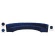 Meridian Furniture Limitless Navy Velvet Modular 7 Piece Sectional