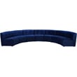 Meridian Furniture Limitless Navy Velvet Modular 7 Piece Sectional