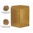 Meridian Furniture Hexagon Brushed Gold Metal End Table