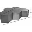 Meridian Furniture Hexagon Brushed Chrome 5 Piece Modular Coffee Table