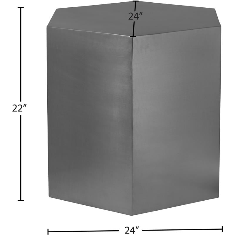 Meridian Furniture Hexagon End Table - Chrome Meridian Furniture Hexagon End Table - Chrome
