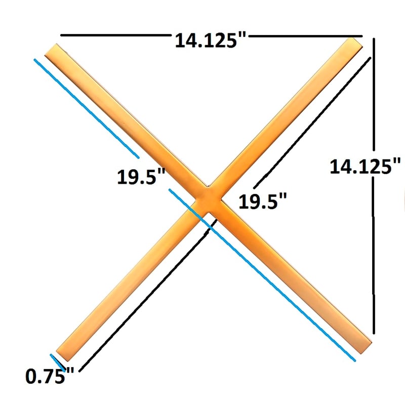 Meridian Furniture XOXO Gold Stainless Steel Contemporary Wall Decor