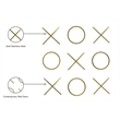 Meridian Furniture XOXO Gold Stainless Steel Contemporary Wall Decor
