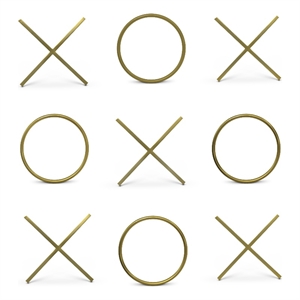 Meridian Furniture XOXO Gold Stainless Steel Contemporary Wall Decor