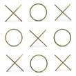 Meridian Furniture XOXO Gold Stainless Steel Contemporary Wall Decor