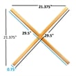 Meridian Furniture XOXO Gold Stainless Steel Contemporary Wall Decor