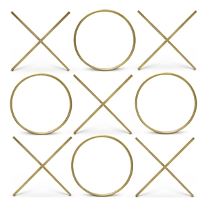 Meridian Furniture XOXO Gold Stainless Steel Contemporary Wall Decor
