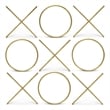 Meridian Furniture XOXO Gold Stainless Steel Contemporary Wall Decor