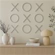Meridian Furniture XOXO Chrome Stainless Steel Contemporary Wall Decor