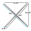 Meridian Furniture XOXO Chrome Stainless Steel Contemporary Wall Decor