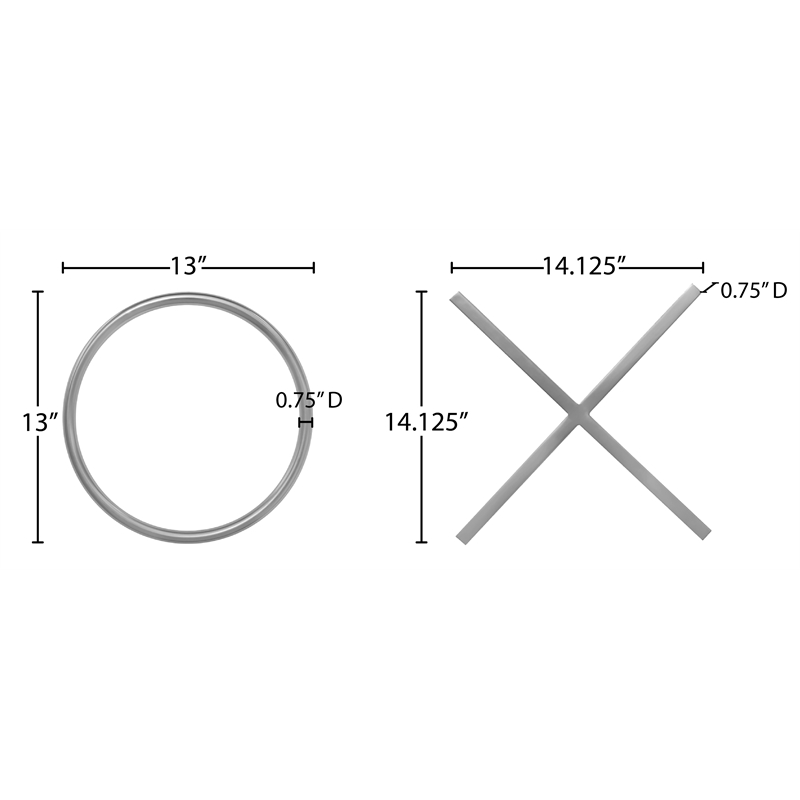 Meridian Furniture XOXO Chrome Stainless Steel Contemporary Wall Decor