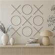 Meridian Furniture XOXO Chrome Stainless Steel Contemporary Wall Decor