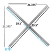 Meridian Furniture XOXO Chrome Stainless Steel Contemporary Wall Decor