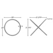 Meridian Furniture XOXO Chrome Stainless Steel Contemporary Wall Decor