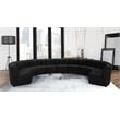 Meridian Furniture Limitless Black Velvet Modular 11 Piece Sectional