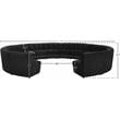 Meridian Furniture Limitless Black Velvet Modular 14 Piece Sectional
