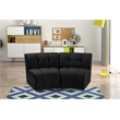 Meridian Furniture Limitless Black Velvet Modular Loveseat