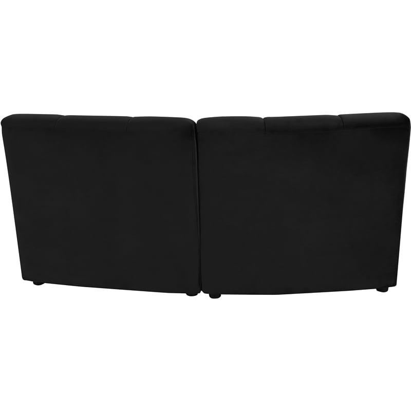 Meridian Furniture Limitless Black Velvet Modular Loveseat