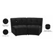 Meridian Furniture Limitless Black Velvet Modular Loveseat