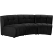 Meridian Furniture Limitless Black Velvet Modular Sofa