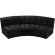 Meridian Furniture Limitless Black Velvet Modular Sofa