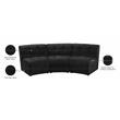 Meridian Furniture Limitless Black Velvet Modular Sofa