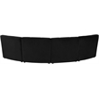 Meridian Furniture Limitless Black Velvet Modular 4 Piece Sectional