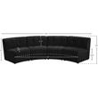 Meridian Furniture Limitless Black Velvet Modular 4 Piece Sectional