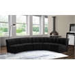 Meridian Furniture Limitless Black Velvet Modular 5 Piece Sectional