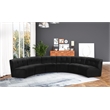Meridian Furniture Limitless Black Velvet Modular 6 Piece Sectional