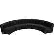 Meridian Furniture Limitless Black Velvet Modular 6 Piece Sectional