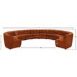 Meridian Furniture Limitless Cognac Velvet Modular 12 Piece Sectional