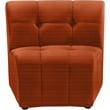 Meridian Furniture Limitless Cognac Velvet Upholstered Modular Chair