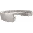 Meridian Furniture Limitless Cream Velvet Modular 10 Piece Sectional