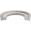 Meridian Furniture Limitless Cream Velvet Modular 10 Piece Sectional