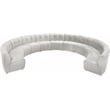 Meridian Furniture Limitless Cream Velvet Modular 11 Piece Sectional