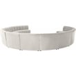 Meridian Furniture Limitless Cream Velvet Modular 12 Piece Sectional