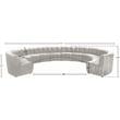 Meridian Furniture Limitless Cream Velvet Modular 12 Piece Sectional