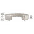 Meridian Furniture Limitless Cream Velvet Modular 13 Piece Sectional