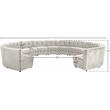 Meridian Furniture Limitless Cream Velvet Modular 13 Piece Sectional