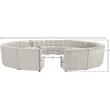 Meridian Furniture Limitless Cream Velvet Modular 15 Piece Sectional