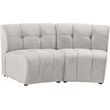 Meridian Furniture Limitless Cream Velvet Modular Loveseat