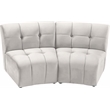 Meridian Furniture Limitless Cream Velvet Modular Loveseat