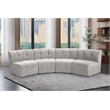 Meridian Furniture Limitless Cream Velvet Modular 4 Piece Sectional